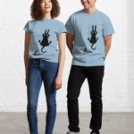 Black Cat Holding and the Confident Mouse Classic T-Shirt